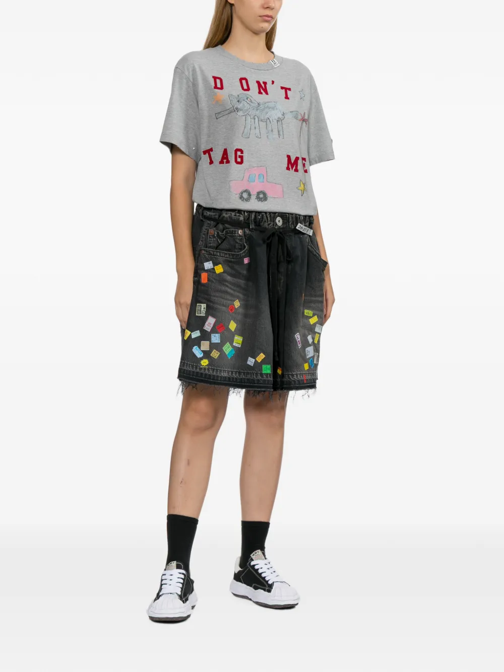 Maison MIHARA YASUHIRO T-shirt met grafische print Grijs