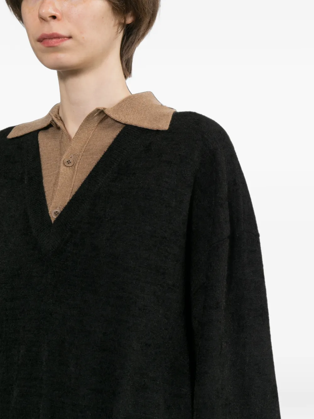 Maison MIHARA YASUHIRO Gelaagde trui Zwart