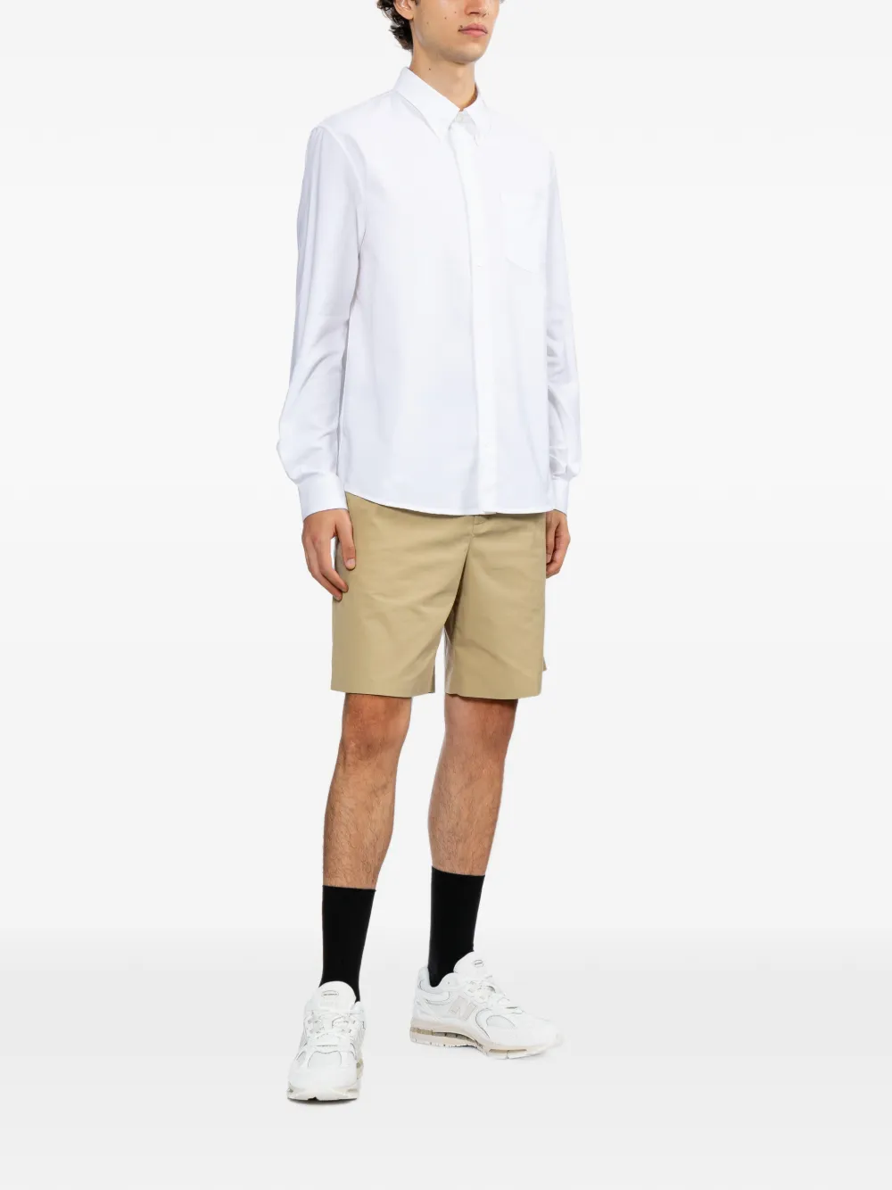 A.P.C. Button-down oervhemd met borstzak Wit
