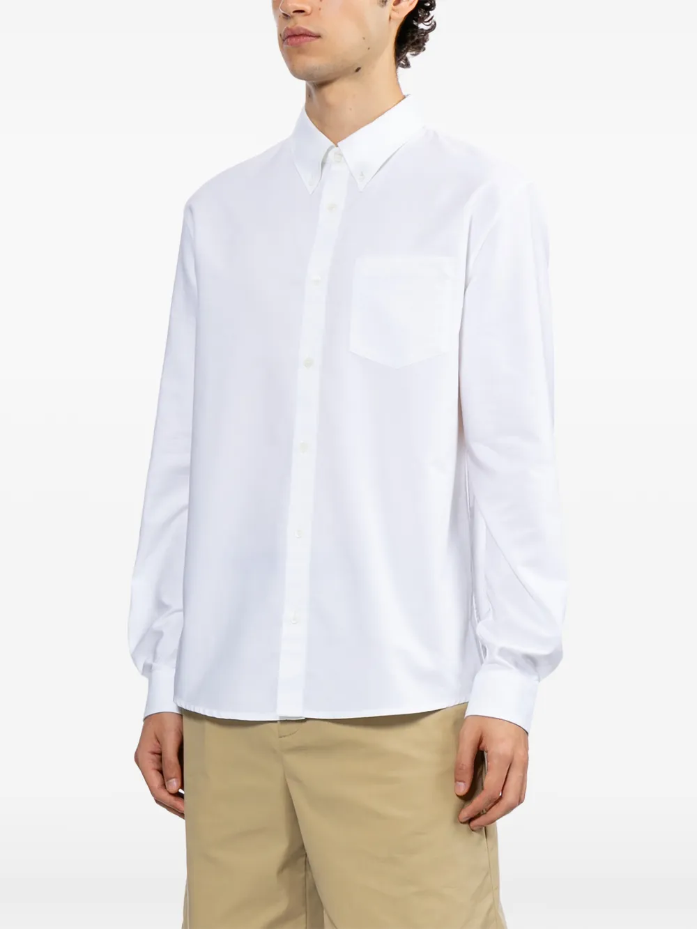 A.P.C. Button-down oervhemd met borstzak Wit