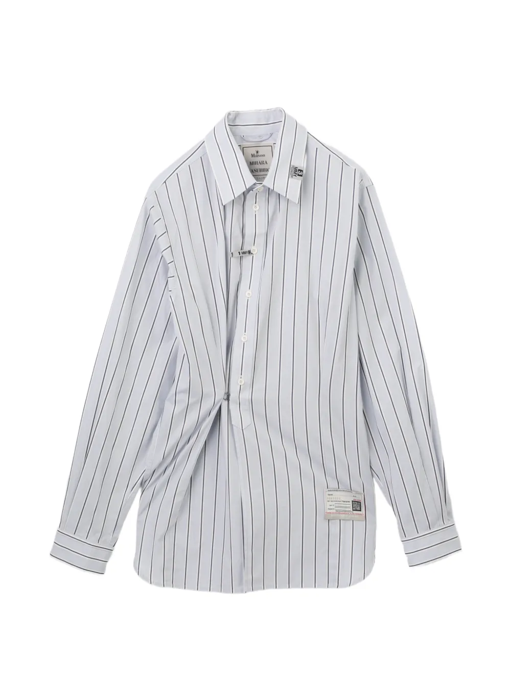 Maison MIHARA YASUHIRO switch-front striped shirt