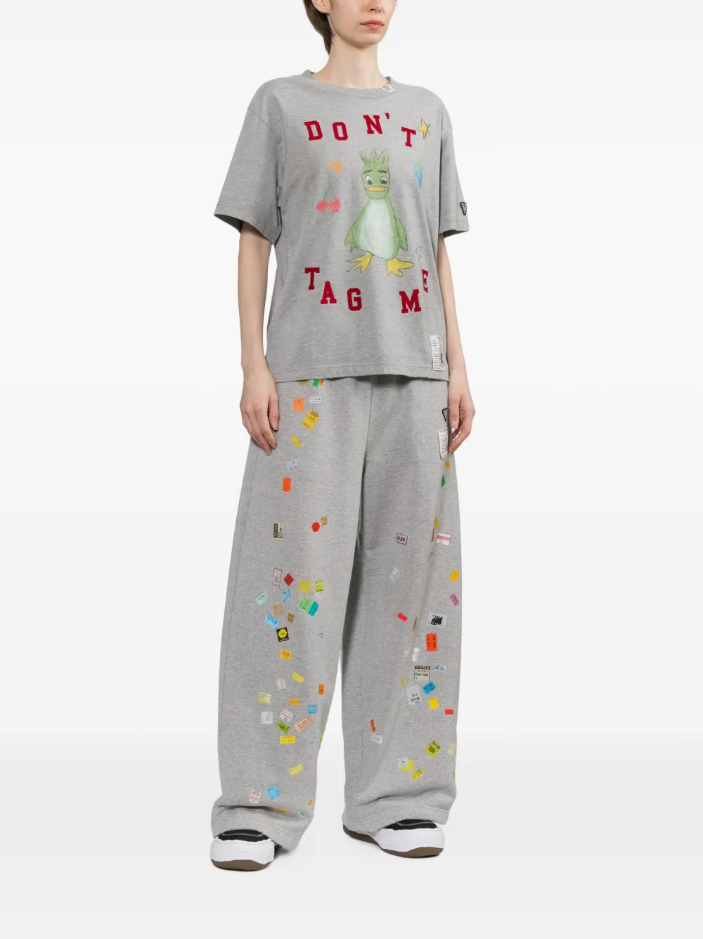 Maison MIHARA YASUHIRO T-shirt met logoprint Grijs