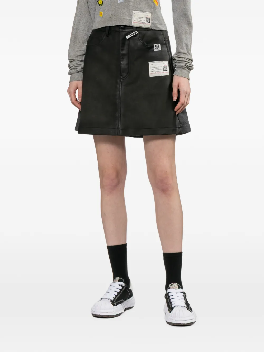 Maison MIHARA YASUHIRO Gecoate skort Zwart