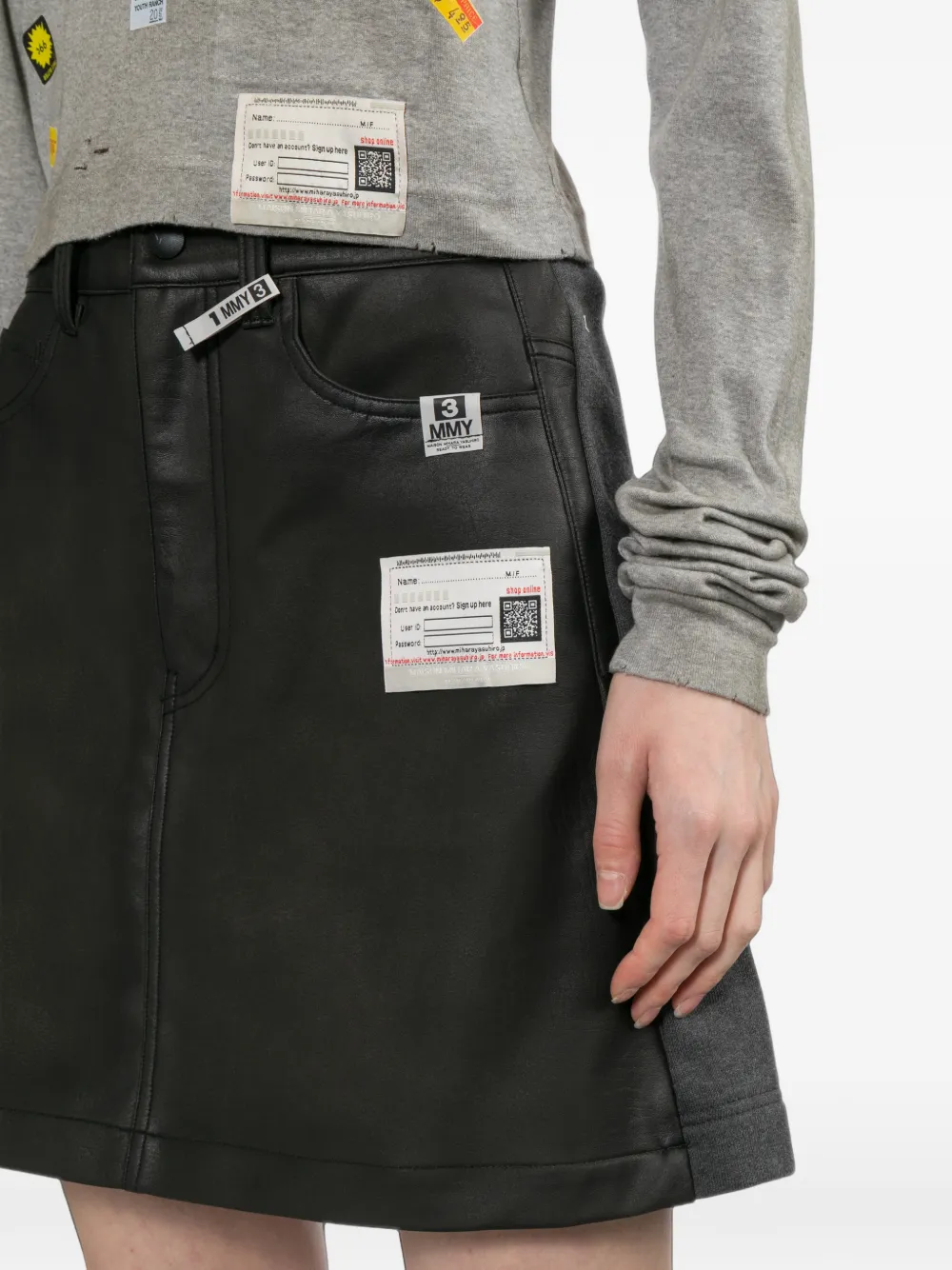 Maison MIHARA YASUHIRO Gecoate skort Zwart