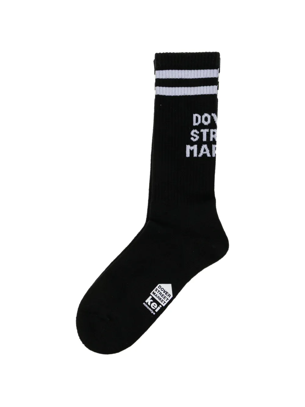 Noir Kei Ninomiya Logo-print Striped Socks In Black