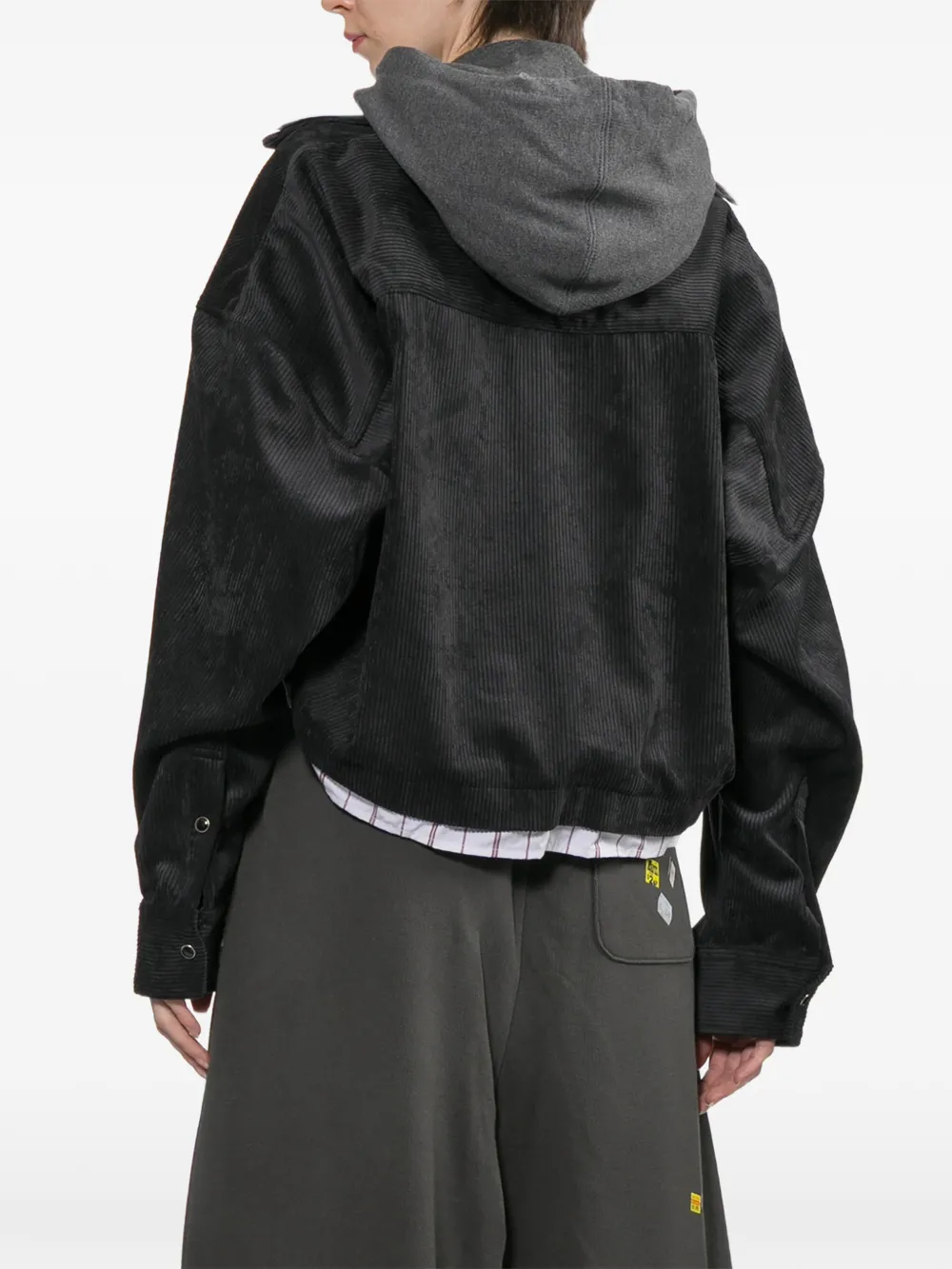 Maison MIHARA YASUHIRO Cropped jack met laag Zwart