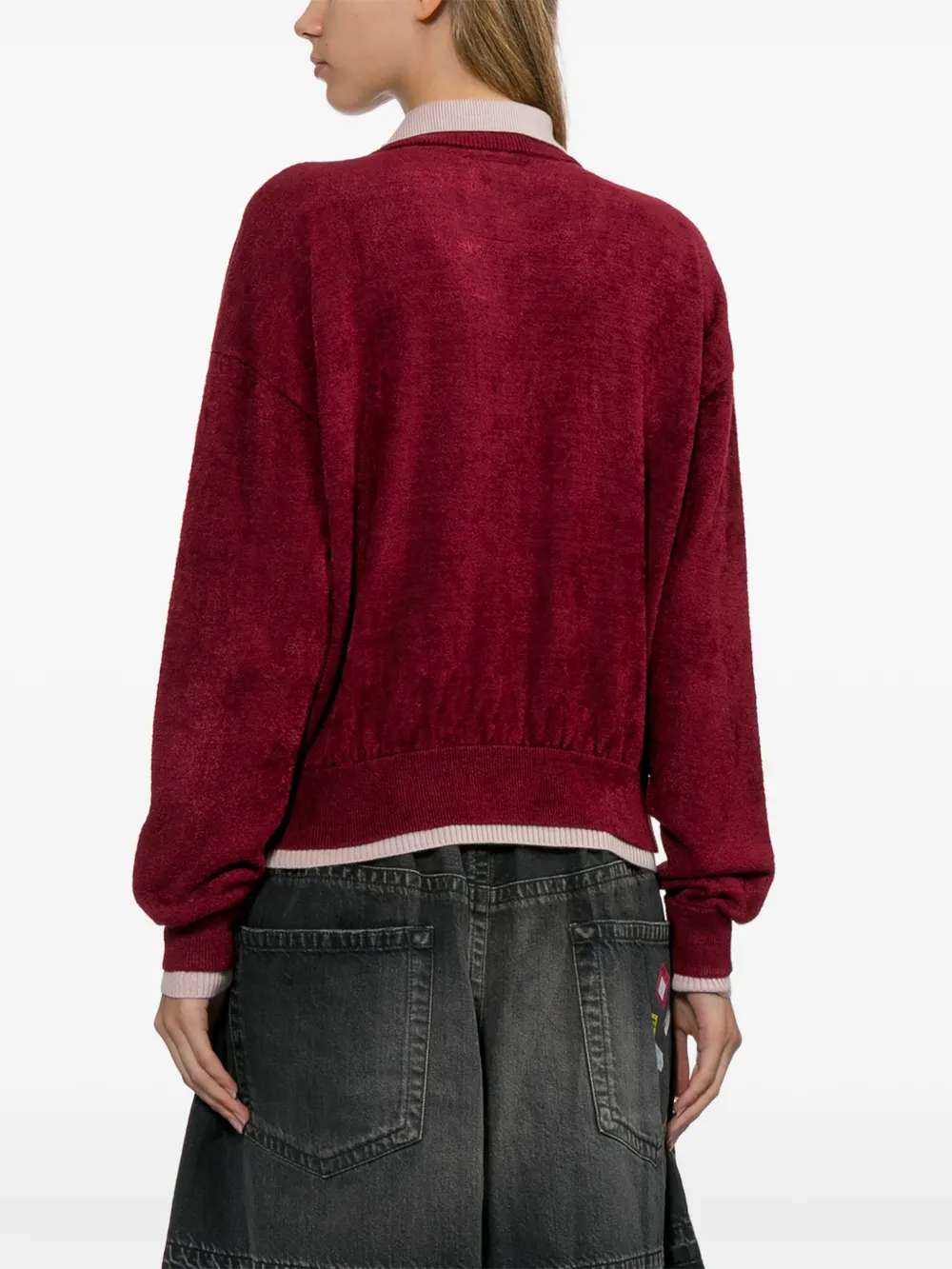 Maison MIHARA YASUHIRO Trui met logopatch Rood