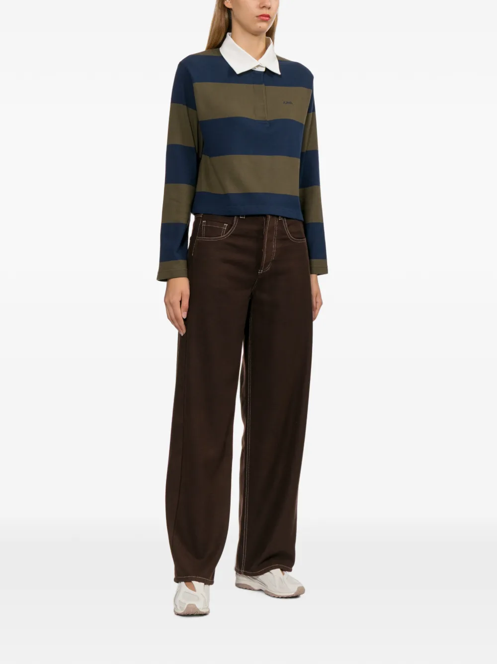 A.P.C. Gestreept poloshirt Blauw