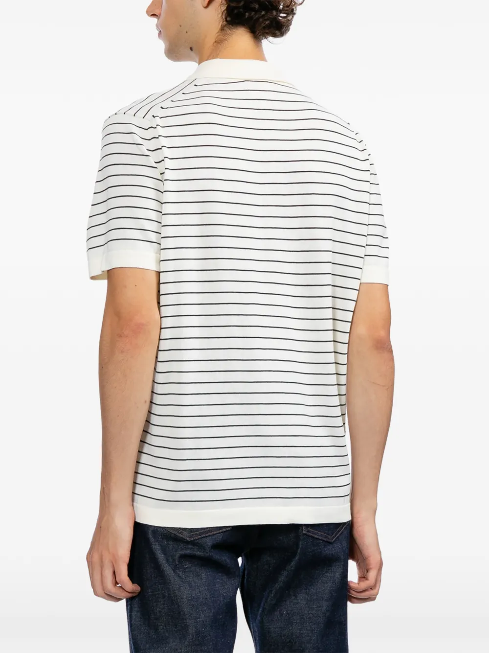 A.P.C. Gestreept poloshirt Wit