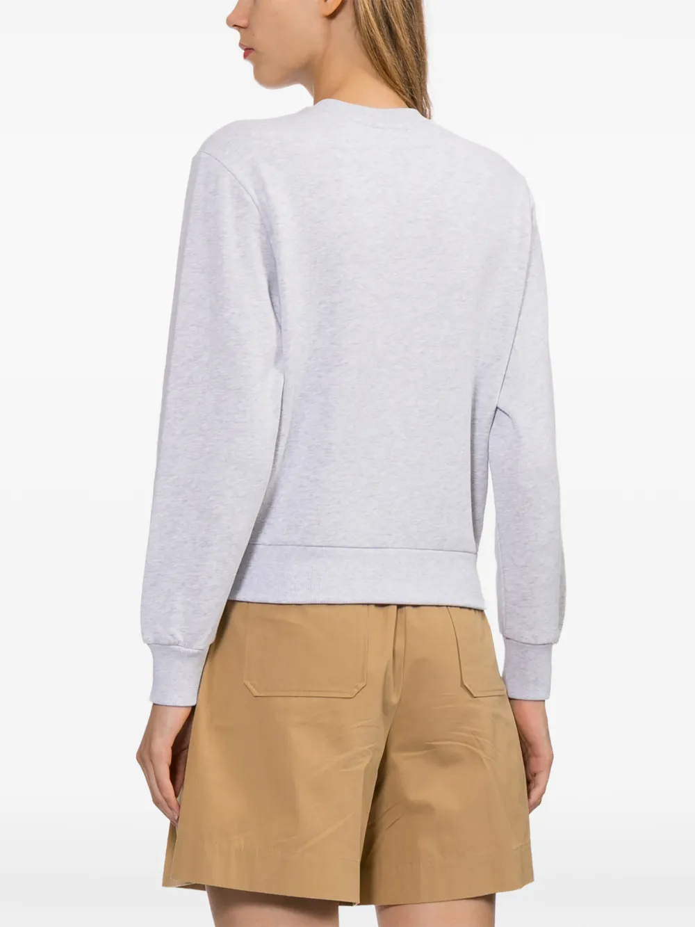 A.P.C. Sweater met geborduurd logo Grijs