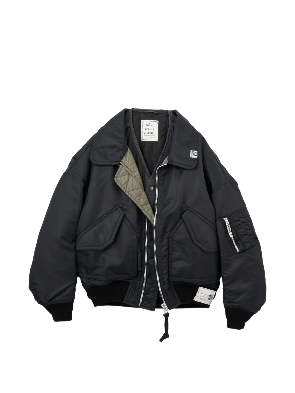Maison MIHARA YASUHIRO shifted layer flight jacket