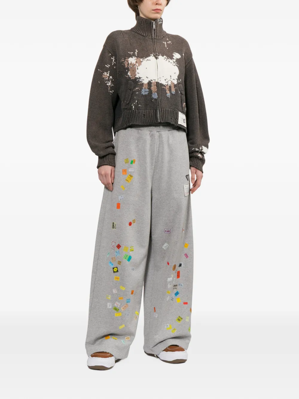 Maison MIHARA YASUHIRO Trainingsbroek met elastische taille Grijs