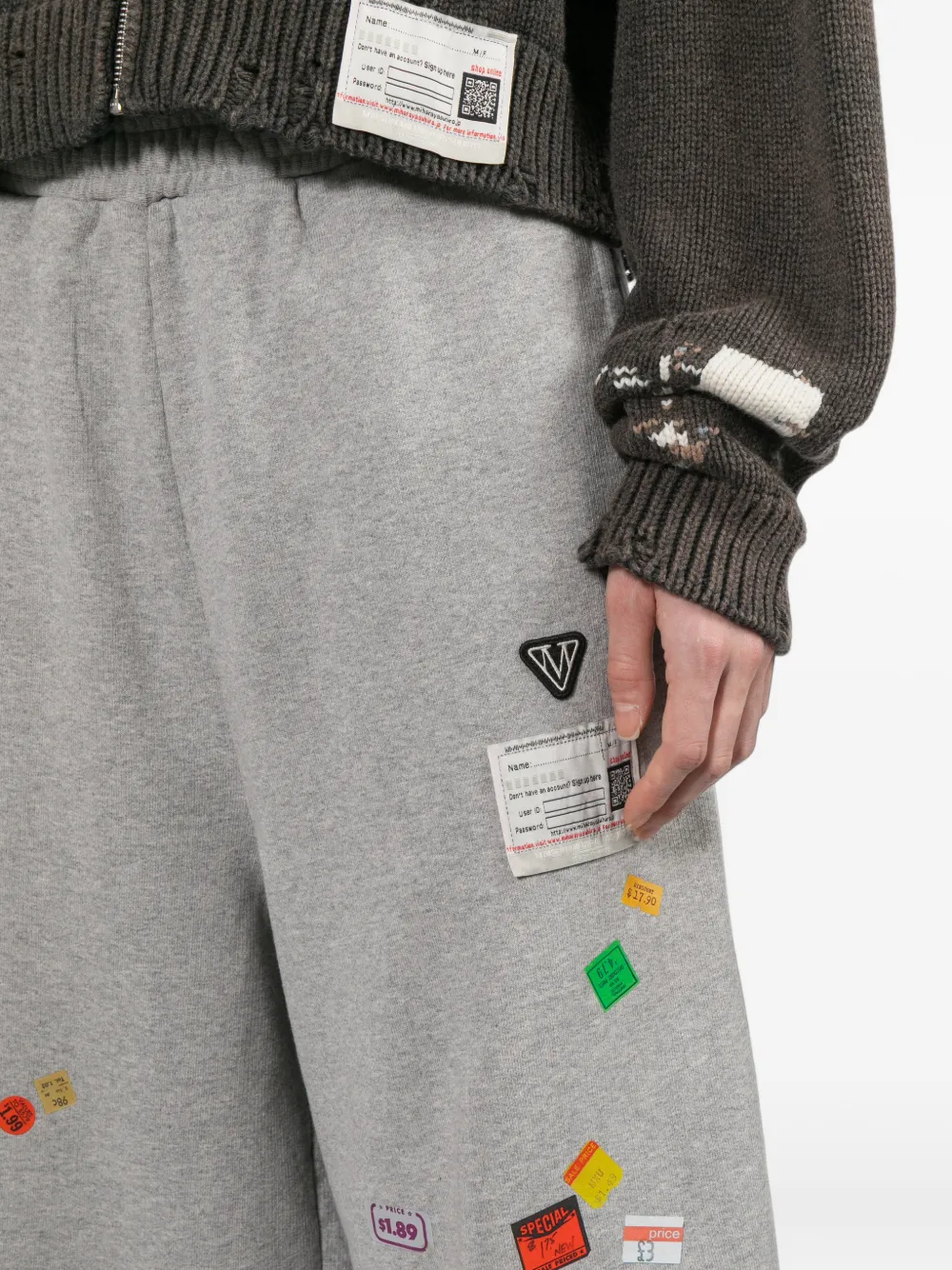 Maison MIHARA YASUHIRO Trainingsbroek met elastische taille Grijs