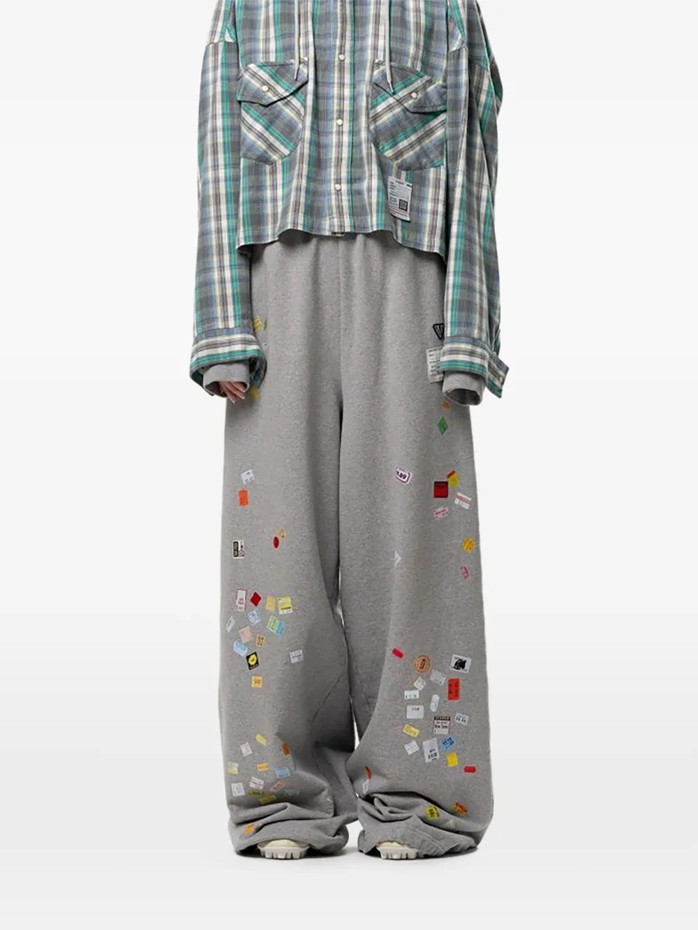 Maison MIHARA YASUHIRO Pantaloni sportivi con vita elasticizzata - Grigio