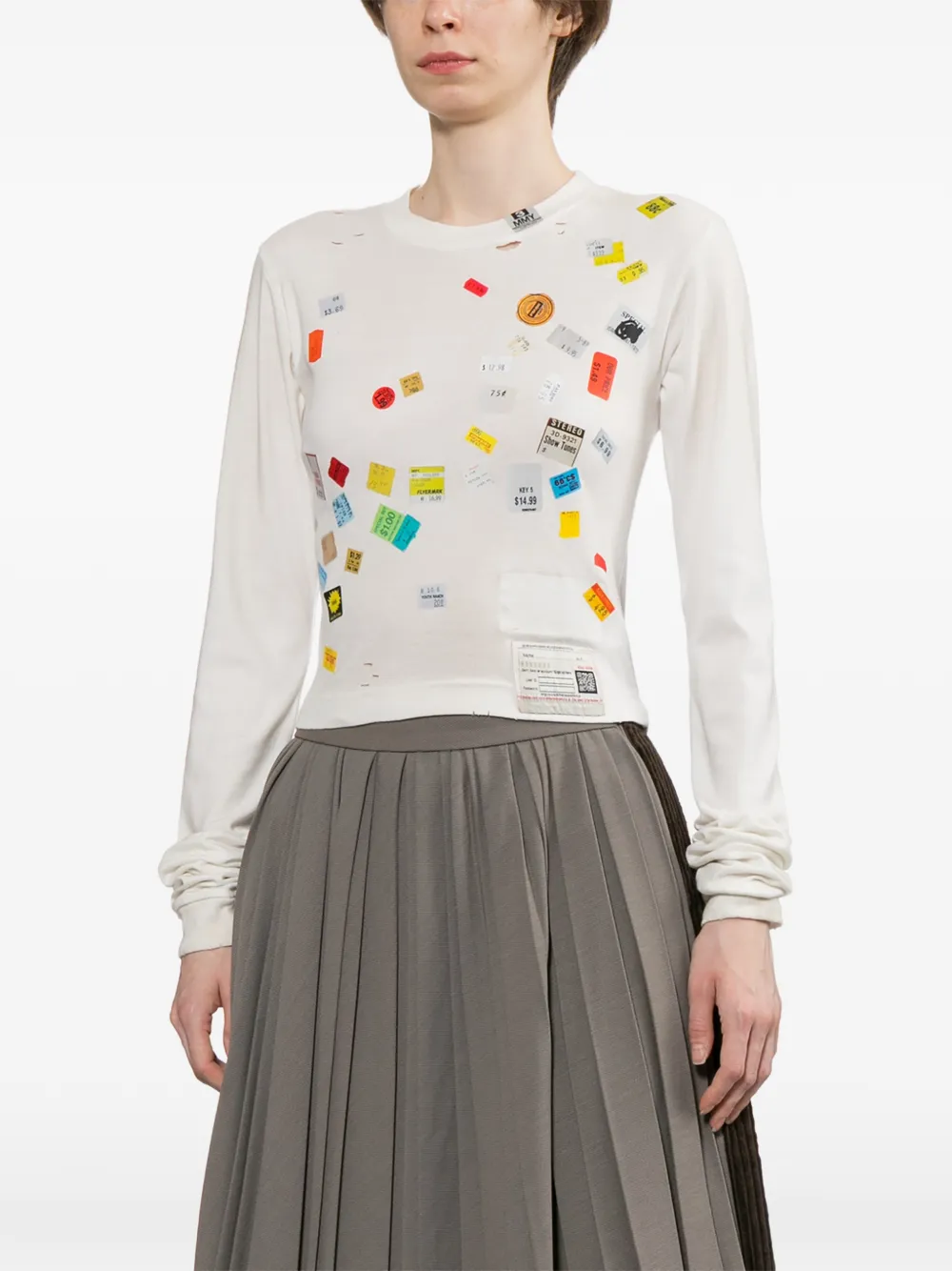 Maison MIHARA YASUHIRO T-shirt met grafische print Wit