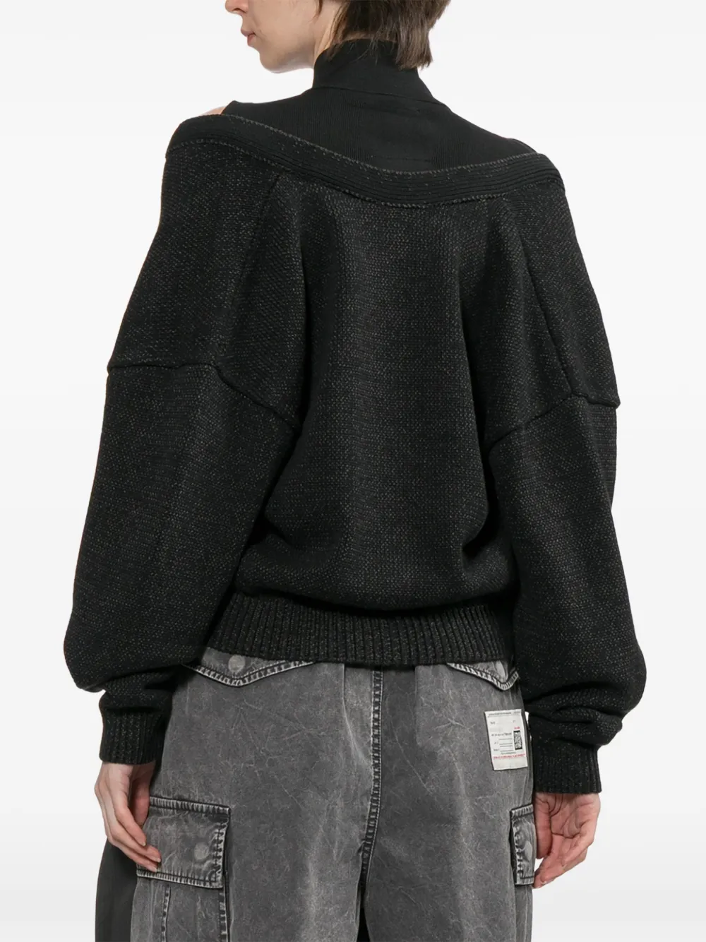 Maison MIHARA YASUHIRO Gelaagd vest met logo-patch Grijs