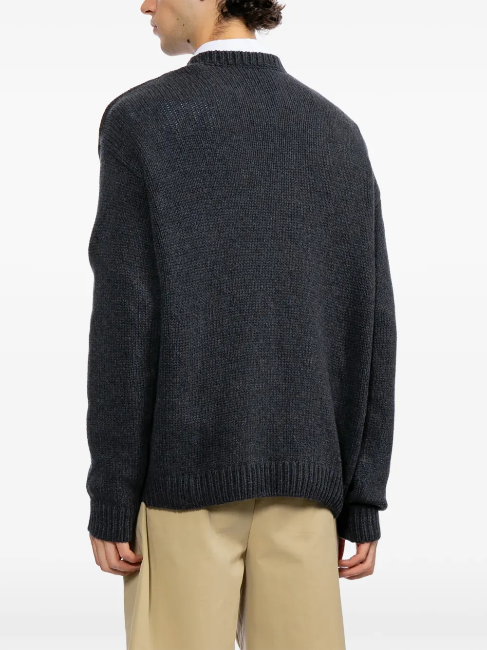 A.P.C. Trui met ronde hals en logo Grijs