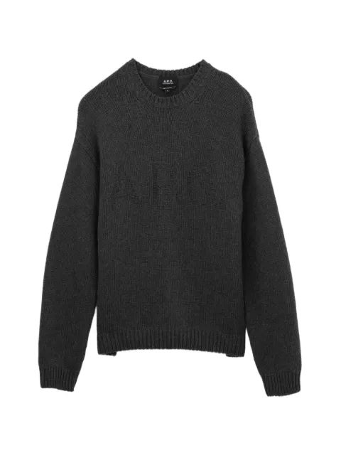 A.P.C. 로고 니트 크루 넥 스웨터