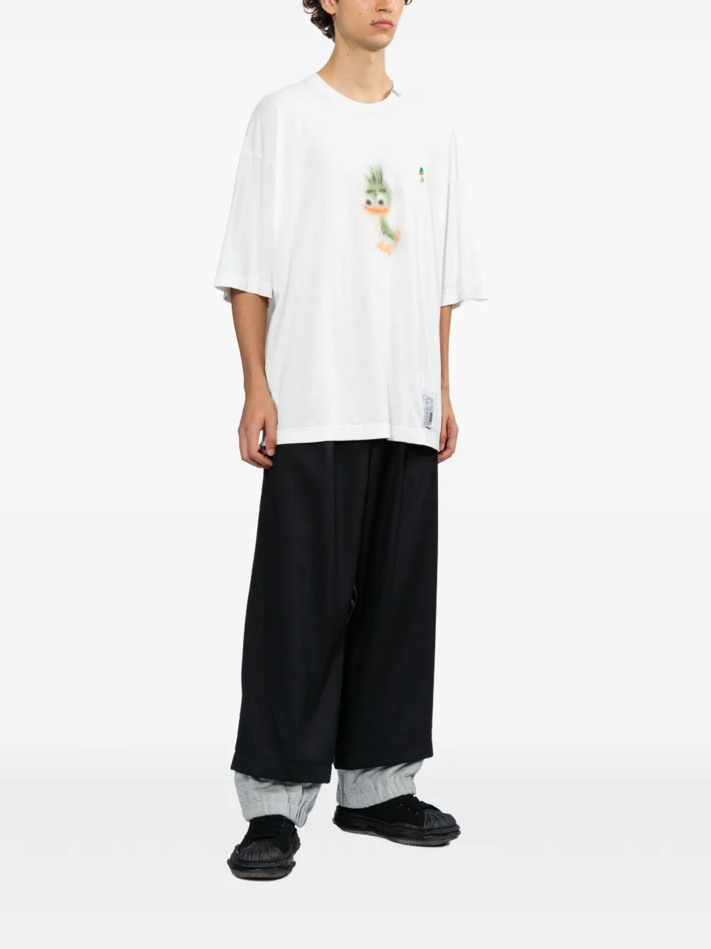 Maison MIHARA YASUHIRO T-shirt met logoprint Wit