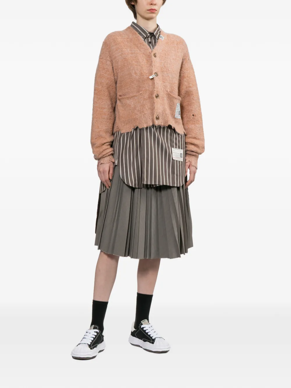 Maison MIHARA YASUHIRO Grofgebreid vest Oranje