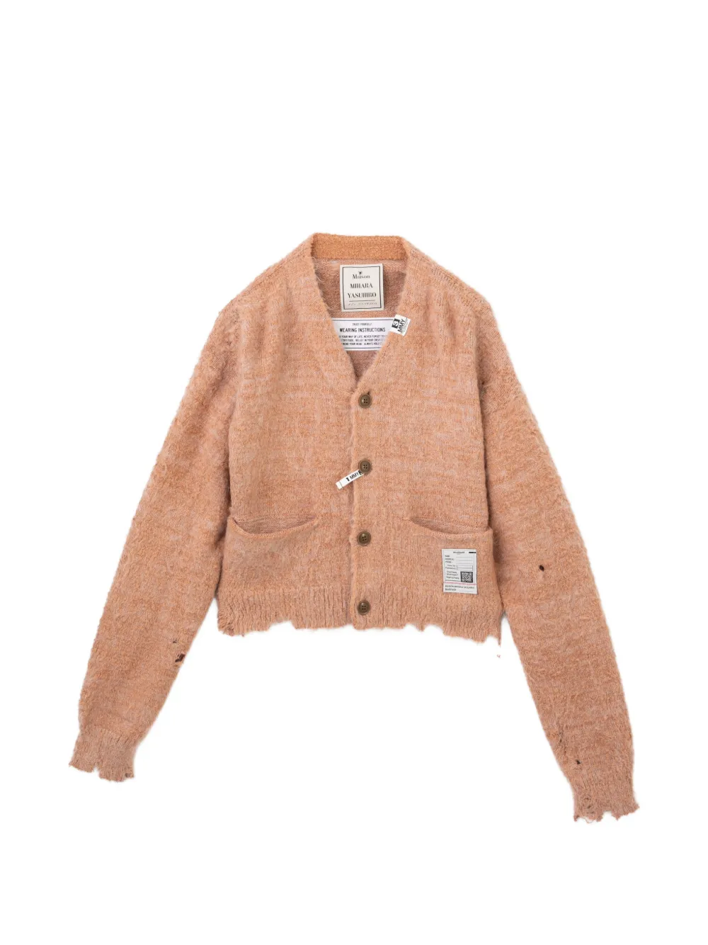 Maison MIHARA YASUHIRO Grob gestrickter Cardigan - Orange