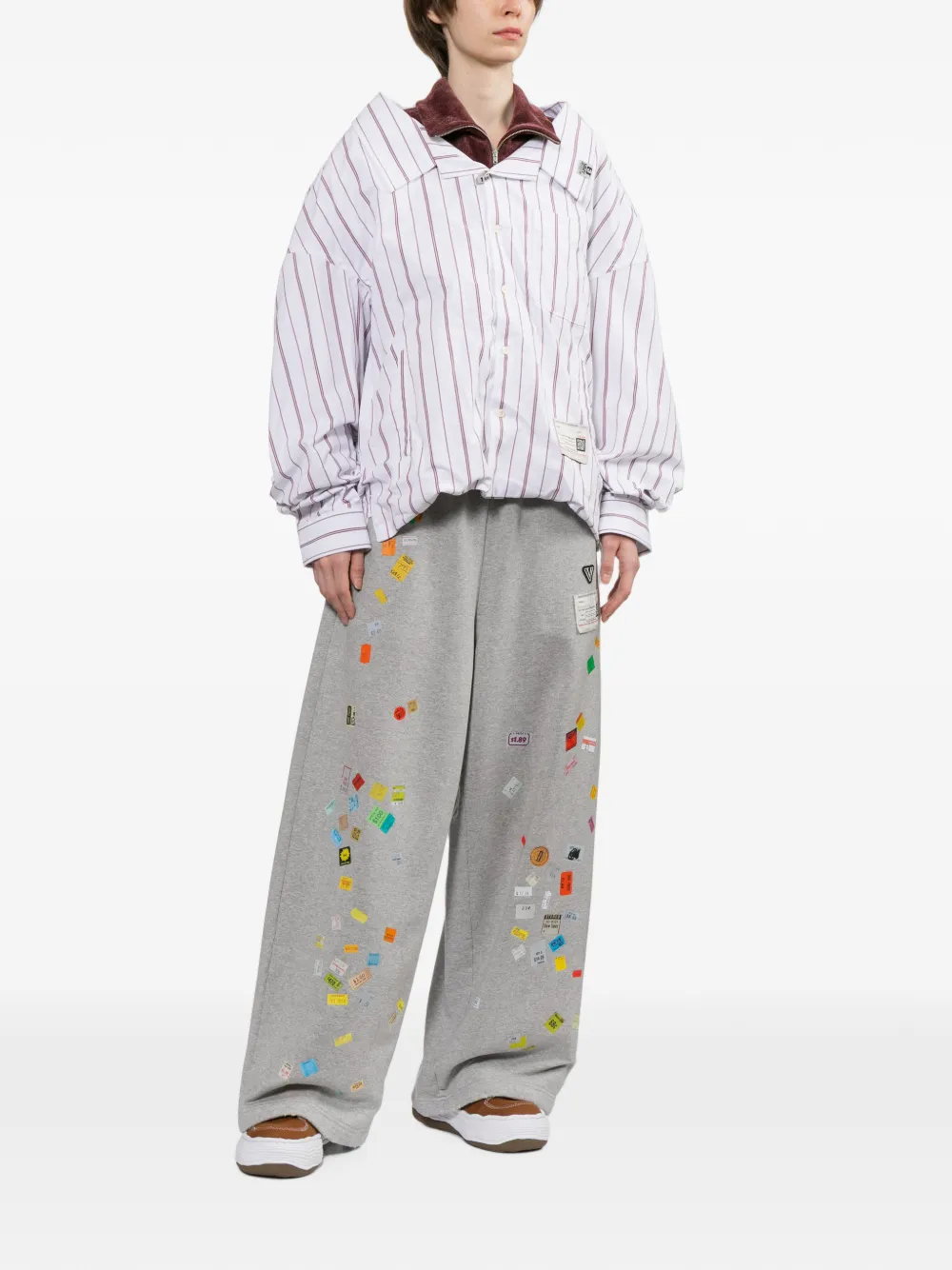 Maison MIHARA YASUHIRO Gestreepte sweater Wit