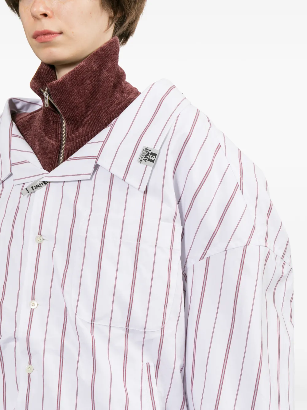 Maison MIHARA YASUHIRO Gestreepte sweater Wit
