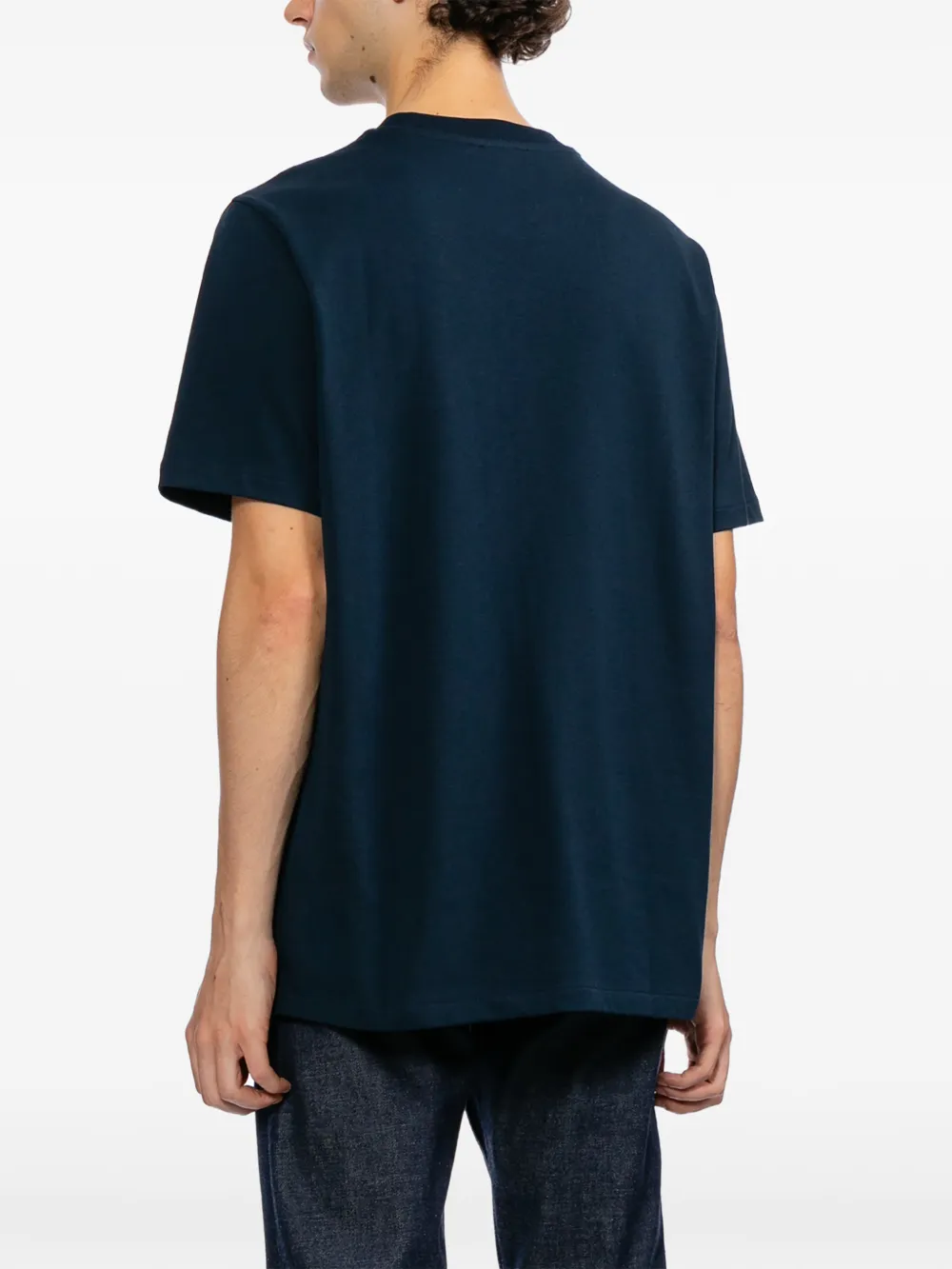 A.P.C. T-shirt met geborduurd logo Blauw