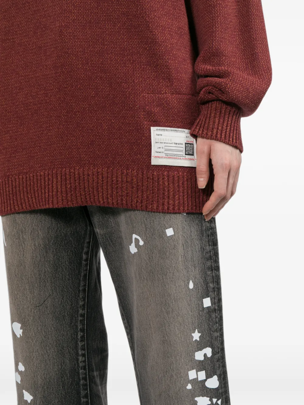 Maison MIHARA YASUHIRO Jeans met gelaagd detail Zwart