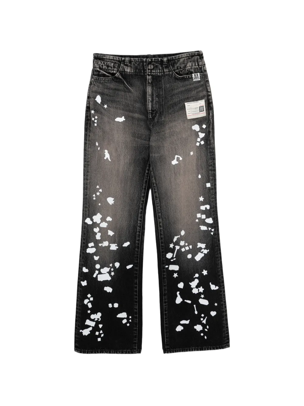 Maison MIHARA YASUHIRO Jeans con dettaglio a strati - Nero