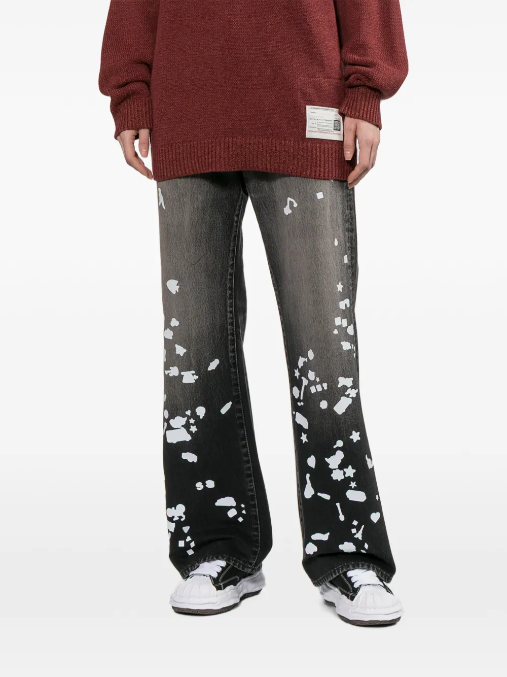 Maison MIHARA YASUHIRO Jeans met gelaagd detail Zwart