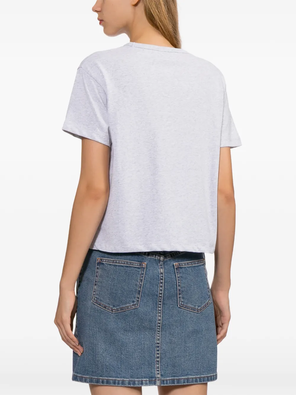 A.P.C. T-shirt met geborduurd logo Grijs