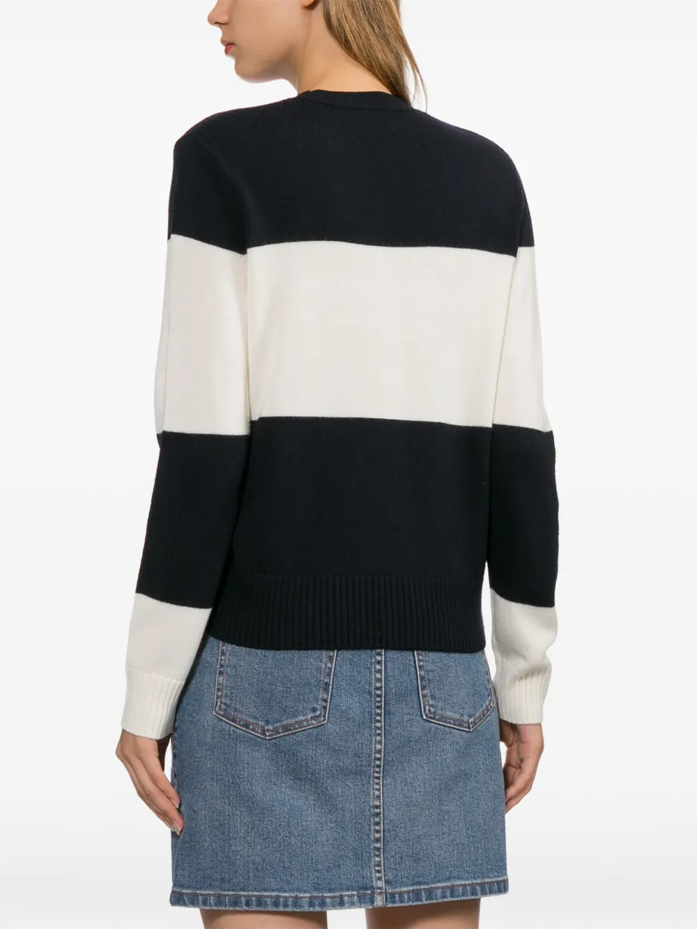 A.P.C. Trui met geborduurd logo Blauw