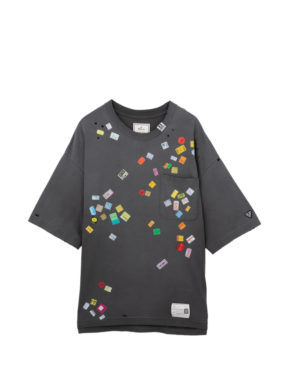 Maison MIHARA YASUHIRO sticker-print distressed T-shirt