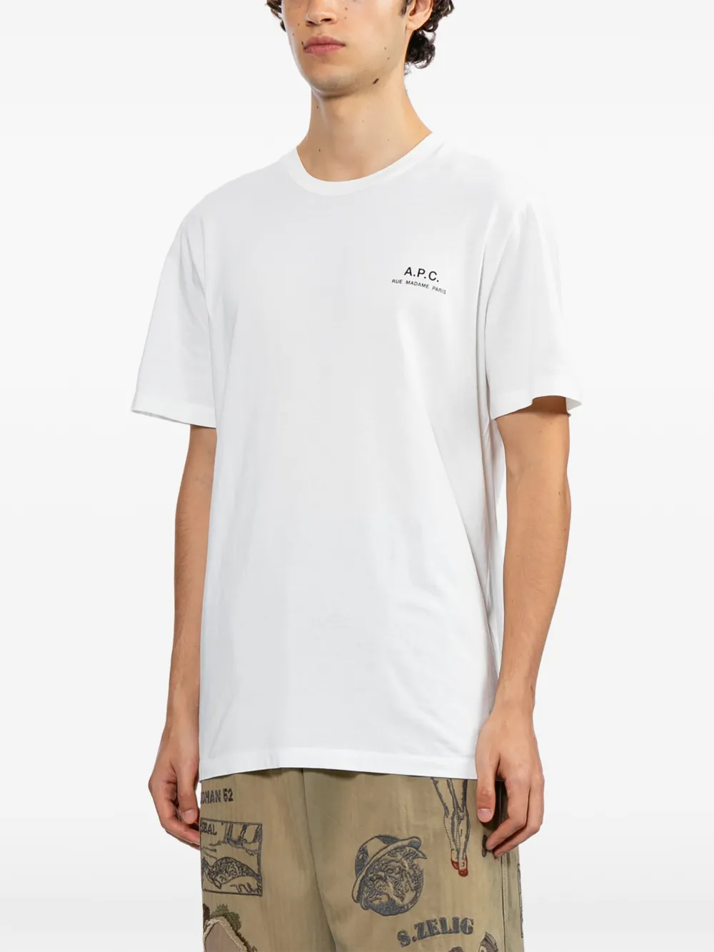 A.P.C. T-shirt met logoprint Wit