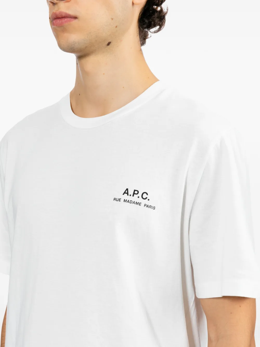 A.P.C. T-shirt met logoprint Wit