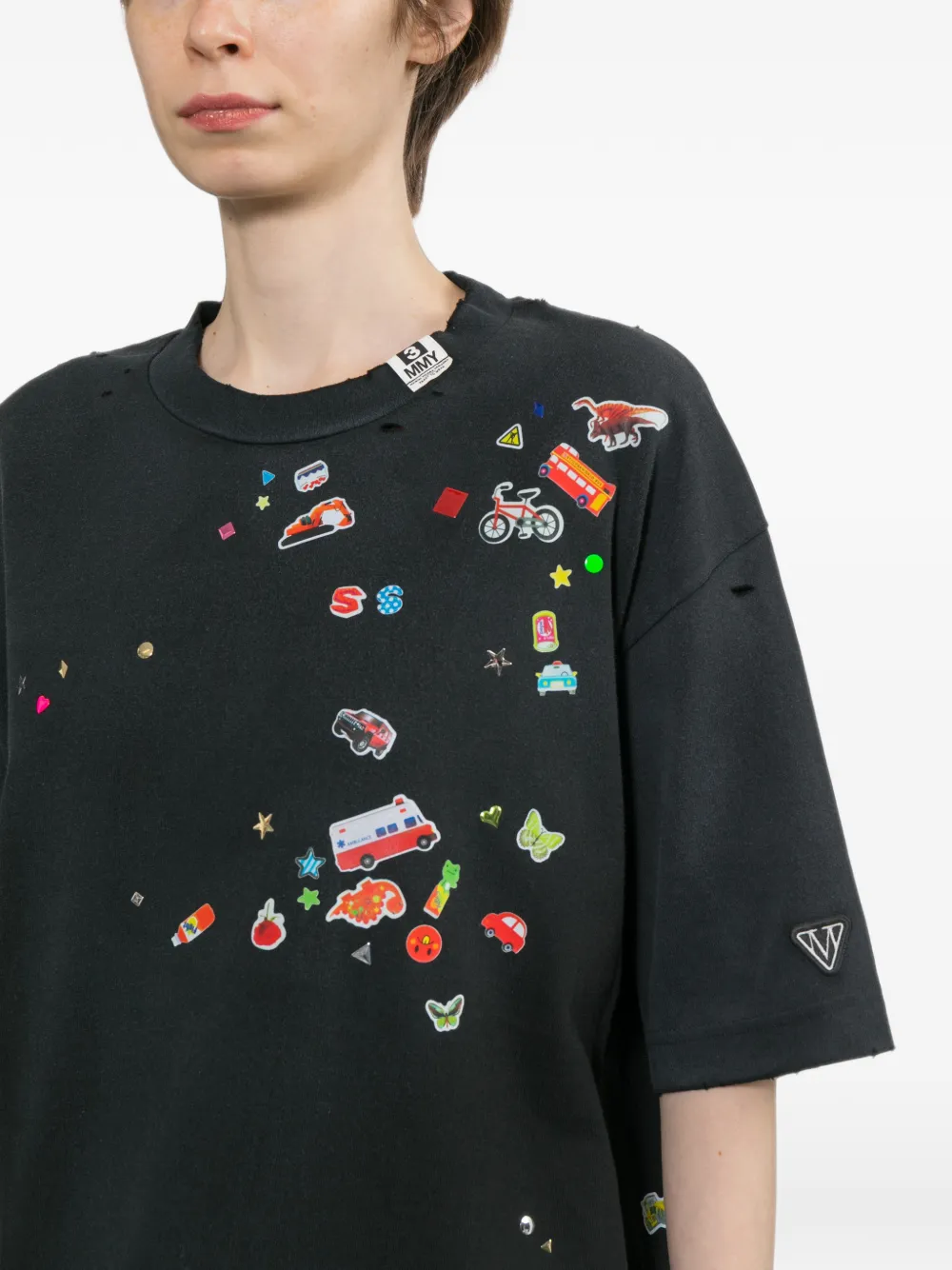 Maison MIHARA YASUHIRO T-shirt met print Zwart