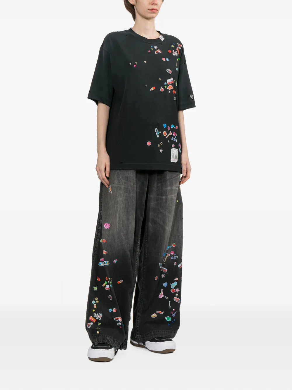 Maison MIHARA YASUHIRO T-shirt met print Zwart