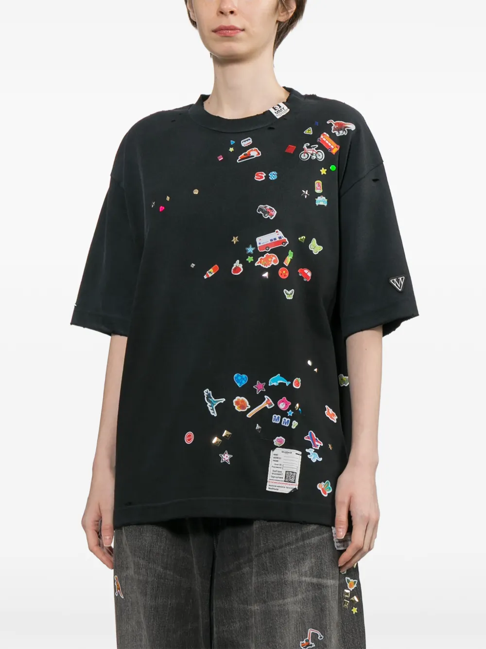 Maison MIHARA YASUHIRO T-shirt met print Zwart