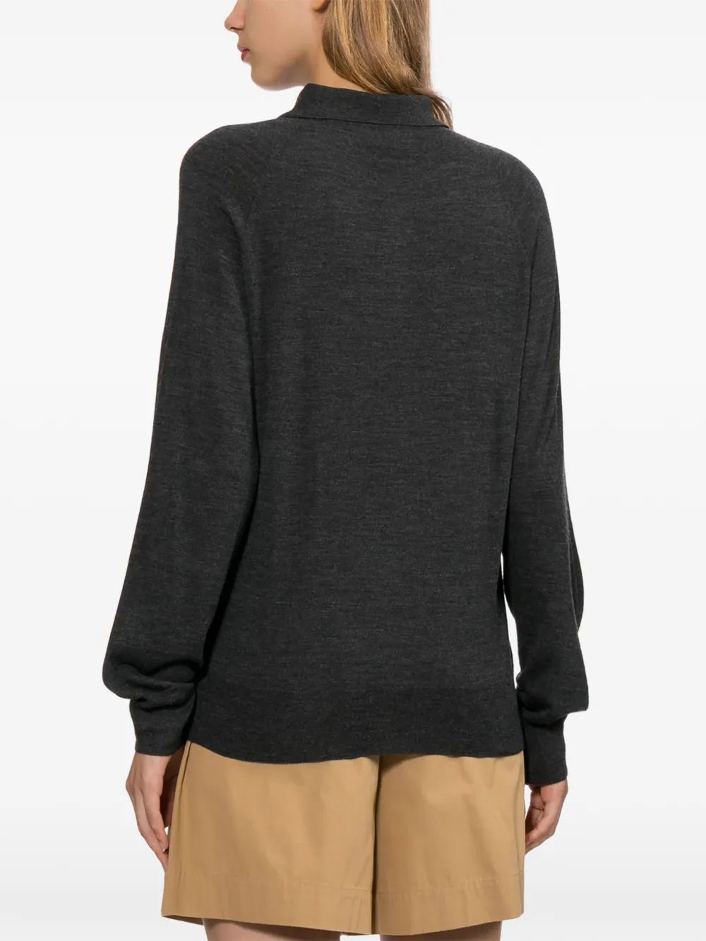 A.P.C. Top met kraag en rits Grijs