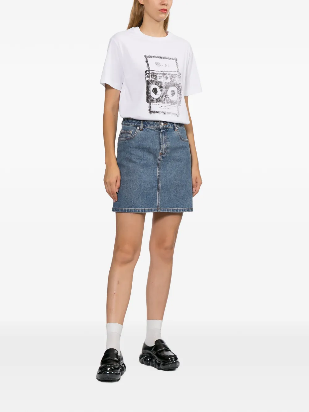 A.P.C. T-shirt met grafische print Wit