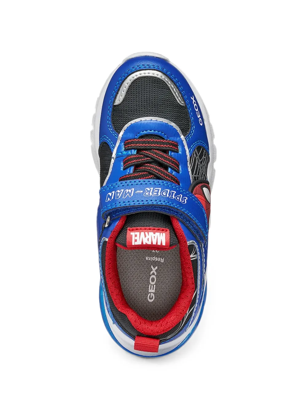 Geox Kids x Marvel Spider-Man Ciberdron touch-strap sneakers Blauw