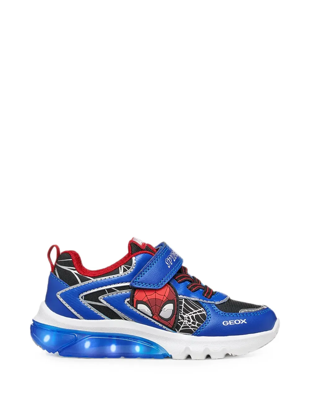 Geox Kids x Marvel Spider-Man Ciberdron touch-strap sneakers Blauw