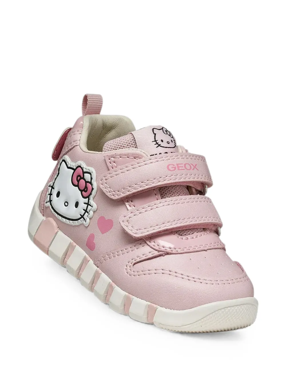 Geox Kids Iupidoo Hello Kitty-patch touch-strap sneakers Roze