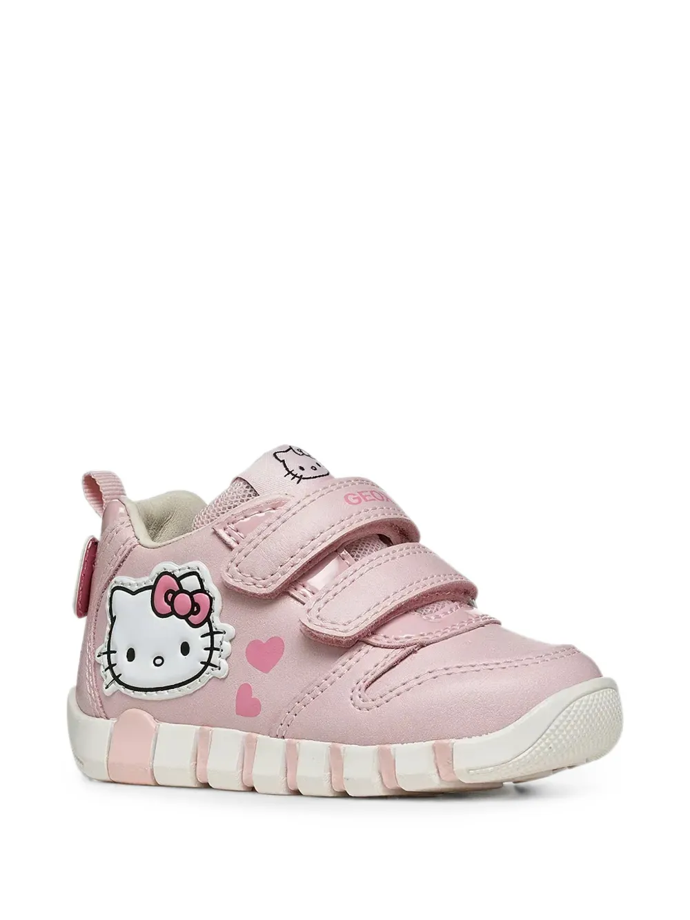 Geox Kids Iupidoo Hello Kitty-patch touch-strap sneakers Roze