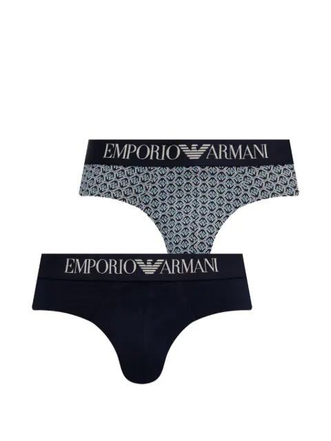 Emporio Armani logo-waistband briefs (set of two)