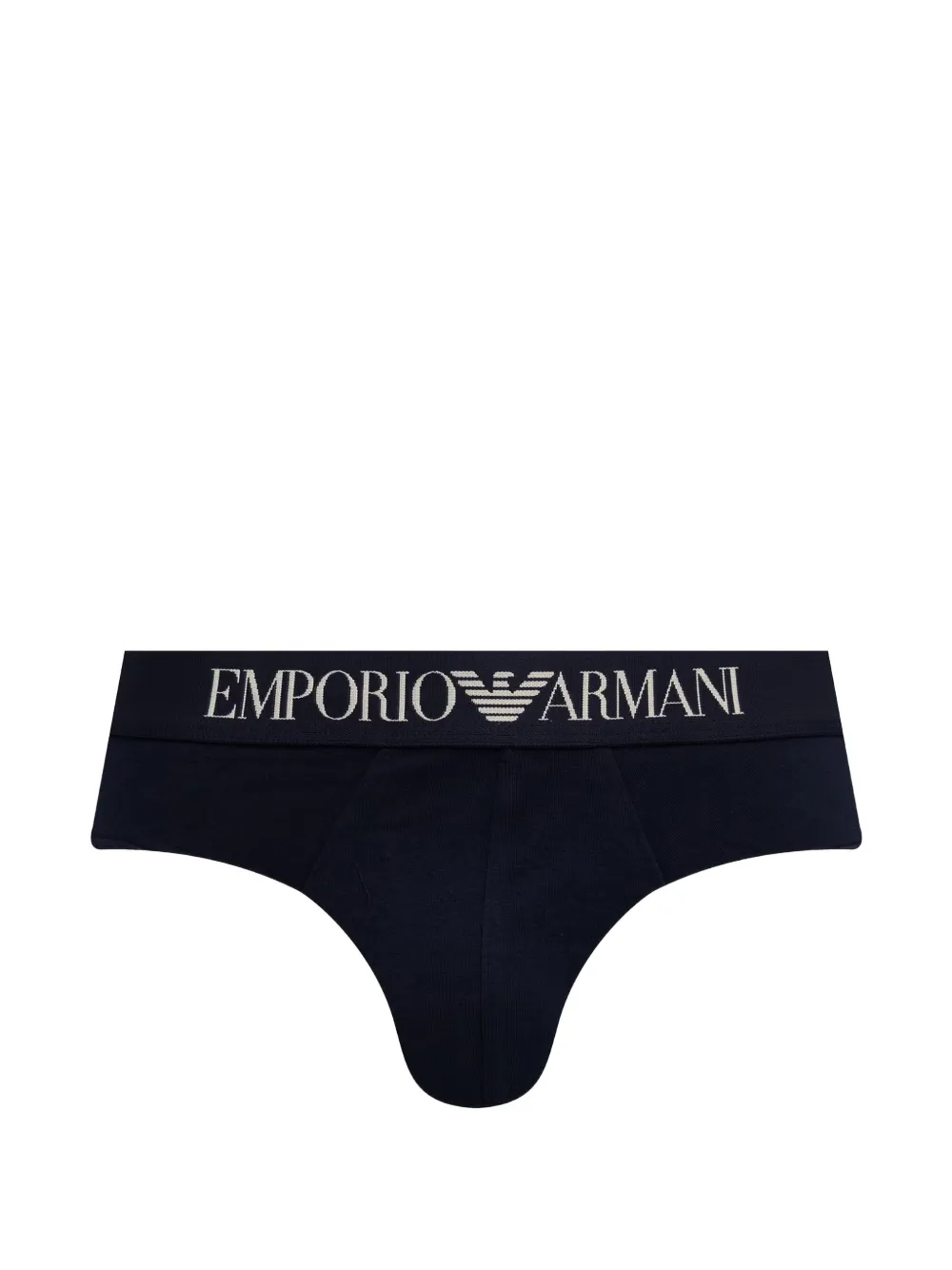 Emporio Armani Twee slips met logoband Blauw