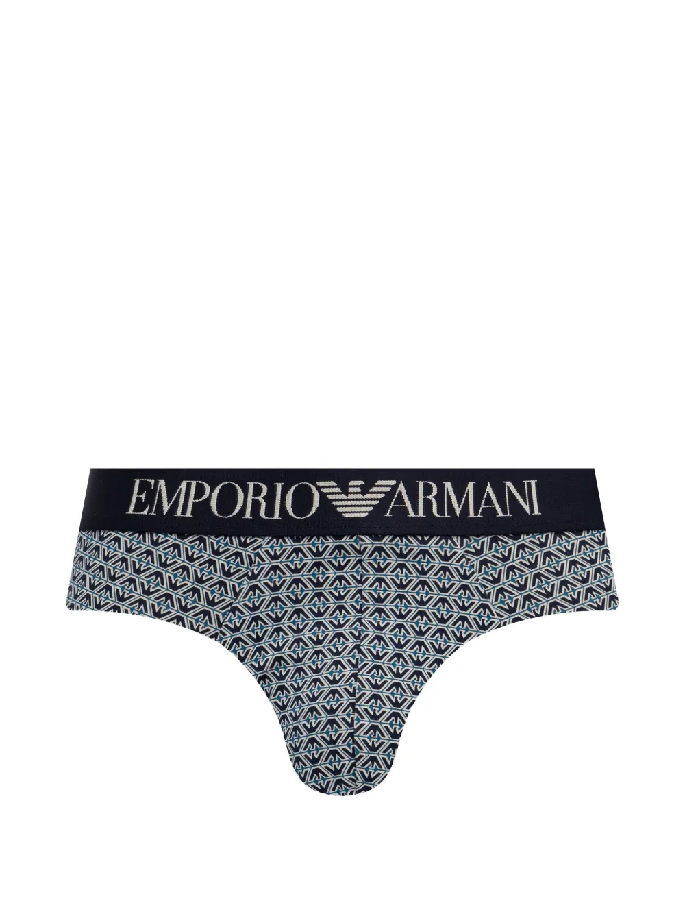Emporio Armani Twee slips met logoband Blauw