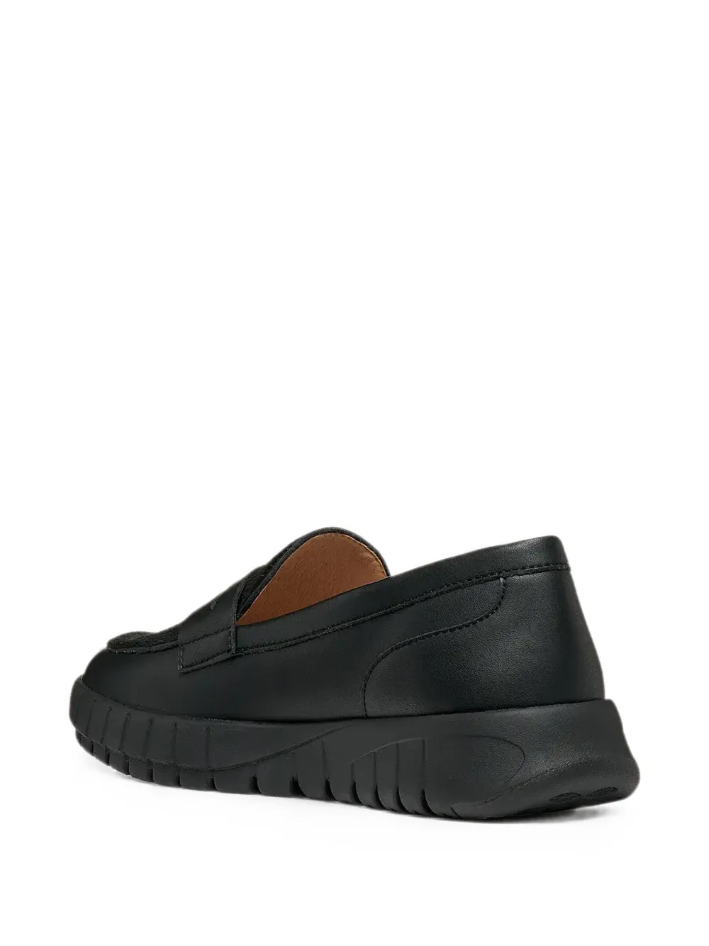 Geox Flextride calf hair-panel loafers Zwart