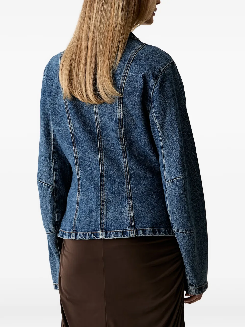 Gestuz Denim jack met rits Blauw